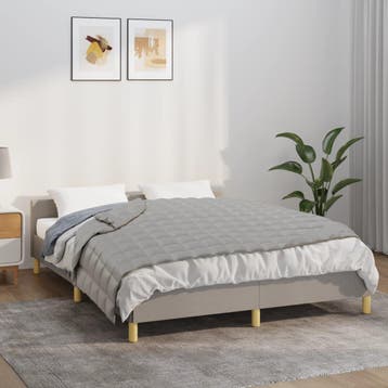 vidaXL Verzwaringsdeken 135x200 cm 10 kg stof grijs, Verzenden, Nieuw