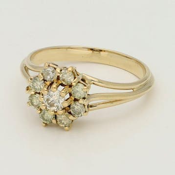 Bague - 18 carats Or jaune Diamant (Naturelle), Bijoux, Sacs & Beauté