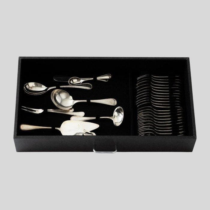 Koch & Bergfeld bestekcassette (154), model Perl, Bremen ca., Antiquités & Art, Antiquités | Argent & Or