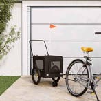 vidaXL Hondenfietstrailer oxford stof en ijzer zwart, Verzenden