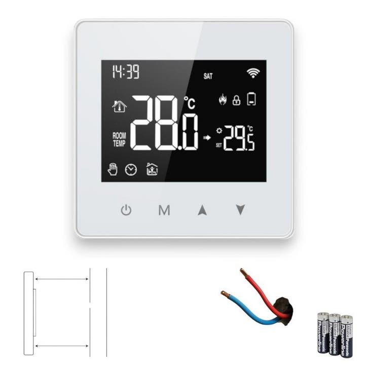 Zigbee Wifi Opbouw Thermostaat met Touchscreen voor C.V. Ins, Doe-het-zelf en Bouw, Thermostaten, Nieuw, Verzenden