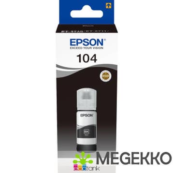 Epson 104 65ml Zwarte Inktcartridge voor de Ecotank, Verzenden, Nieuw