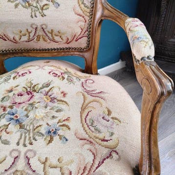 Fauteuil - Wortelnotenhout - Bergère Fauteuil