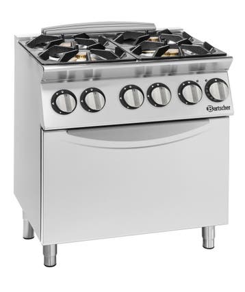 Gasfornuis | 900 | 4 Gasbranders, 2x6kW + 2x10kW | 105L 2/1, Verzenden, Nieuw in verpakking
