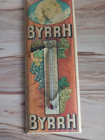 Thermometer - Aluminium - BYRRH - Oud glaçoïde 1945
