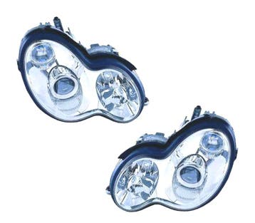 Phares Xenon D2S Pour Mercedes C W203 00-07 Fond Chromé, Verzenden