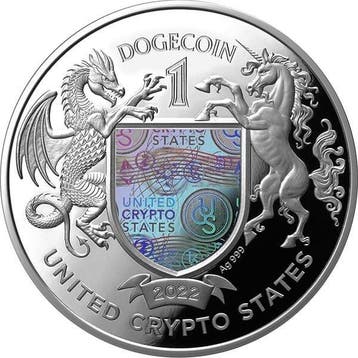 Verenigde Staten. 1 Dogecoin 2022 Doge Coin - United Crypto