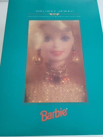 Barbie - Barbiepop Mattel Holiday Jewel Porcelain Barbie –