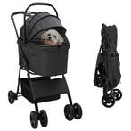 vidaXL Opvouwbare Huisdier Kinderwagen Zwart 81 x 47 x 99 cm, Verzenden, Nieuw