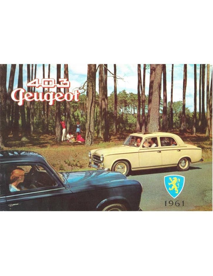 1961 PEUGEOT 403 BROCHURE NEDERLANDS, Livres, Autos | Brochures & Magazines