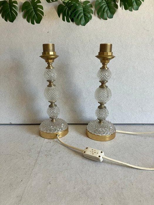 Palme & Walter - Lampe de table (2) - Verre - Palwa, Antiek en Kunst, Curiosa en Brocante