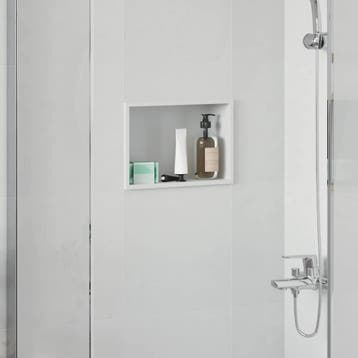 vidaXL Douche Niche Wit 30 x 20 x 9,5 cm Roestvrij staal, Bricolage & Construction, Verzenden