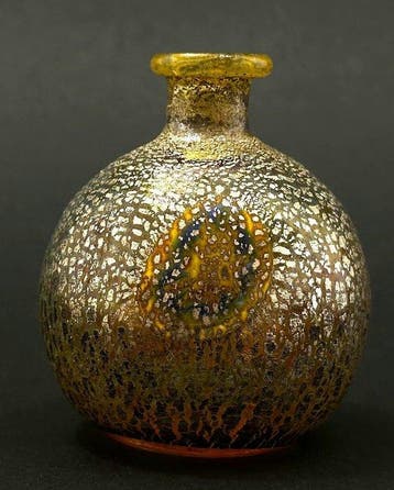 Vasetto Vintage di Murano – Foglia Oro Sommersa e Murrine