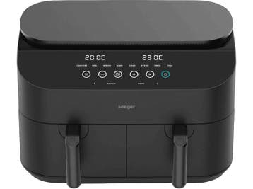 Seeger -  Twofry Heteluchtfriteuse Zwart 10 L 2850 W, Verzenden, Airfryer