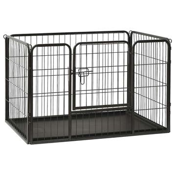 vidaXL Puppyren 91,5x59x61 cm staal, Dieren en Toebehoren, Verzenden, Nieuw