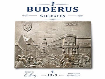 Buderus - Ernst Mootz - Relief, Wiesbaden - 22 cm - Laiton