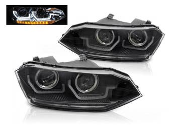 LED DRL dynamische koplampen Black geschikt voor VW Polo 6, Auto-onderdelen, Verzenden, Nieuw, Volkswagen
