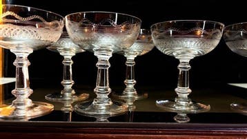 Val Saint Lambert - Verre à champagne (6) - Lothaire - Verre, Antiquités & Art