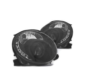 PHARES POUR FIAT 500 07-15 DAYLIGHT TFL FOND NOIR, Verzenden, Nieuw