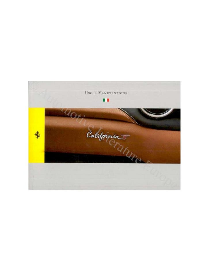 2014 FERRARI CALIFORNIA T INSTRUCTIEBOEKJE ITALIAANS, Auto diversen, Handleidingen en Instructieboekjes, Ophalen of Verzenden