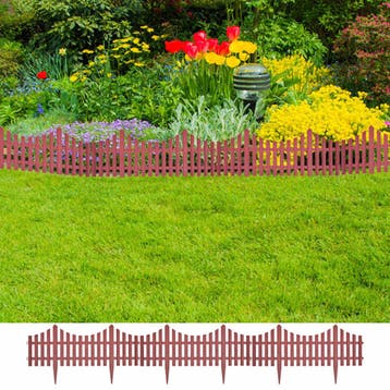 vidaXL Gazonranden 17 st 10 m bruin, Verzenden, Nieuw