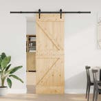 vidaXL Schuifdeur NARVIK Naturel en Zwart 70 x 210 cm (213,5, Verzenden, Nieuw