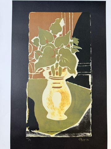 Georges Braque (1882-1963) - Feuilles couleurs lumière, 1953, Antiquités & Art