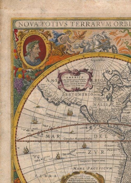 Wereld - Hemisferen, Continenten, Elementen; Aarde, Vuur,, Boeken, Atlassen en Landkaarten