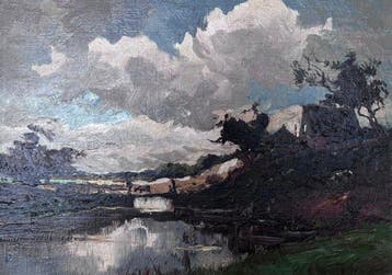 Willem de Zwart (1862-1931) - Hollands landschap aan het