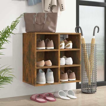 vidaXL Schoenenkast 52,5x30x50 cm gerookt eikenkleurig, Verzenden, Nieuw