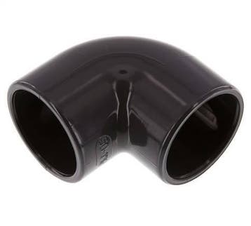 Raccord coudé PVC 90deg à emboîtement 50x60mm [2 Pièces], Bricolage & Construction, Verzenden