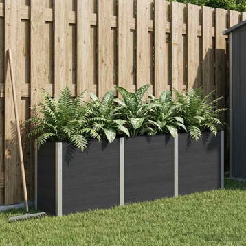 vidaXL Verhoogde plantenbak Zwart 300 x 50 x 91 cm WPC en, Verzenden