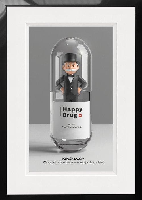 POPLEA - Poplea MONOPOLY - HAPPY DRUG— (2000), Antiek en Kunst, Kunst | Schilderijen | Modern