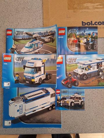 Lego Set - City - 7236 Police Car; 6006 Police ATV; 60043