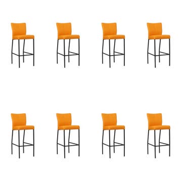 Set van 8 Leren barkrukken Revolt hoog - Toledo Mandarin, Nieuw, Leer, Ophalen of Verzenden, 90 cm of meer