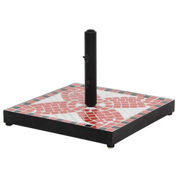 vidaXL Parasolvoet vierkant 12 kg terracottakleurig wit, Tuin en Terras, Parasols, Verzenden, Nieuw