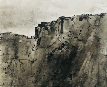 Bernard Gantner (1928-2018) - La Drôme - Encre originale, Antiek en Kunst, Kunst | Schilderijen | Modern