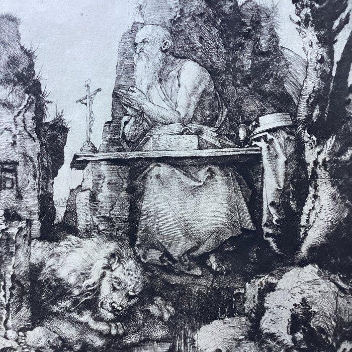 Albrecht Dürer (1471-1528), after - St Jerome seated near a, Antiek en Kunst, Antiek | Overige Antiek