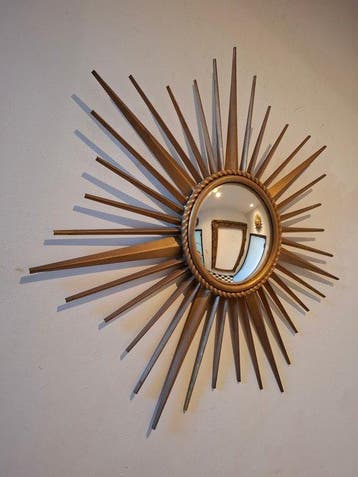 Chaty Vallauris - Miroir - Acier - Miroir soleil signé