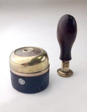 Encrier - Victorian travelling w/ desk wax seal - Bois,