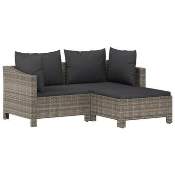 Salon de jardin rotin gris - 41% - Retour client (loungeset), Verzenden, Hocker