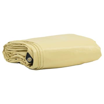 vidaXL Zeil 650g / m² Beige 5 x 5 m Canvas met PVC-coating, Doe-het-zelf en Bouw, Verzenden, Nieuw