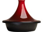 Le Creuset Tajine - 27 cm - Gietijzer - Kersenrood, Huis en Inrichting, Verzenden, Zo goed als nieuw