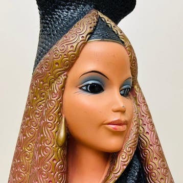 Merlini - Buste, Farao Cleopatra VII - 36 cm - Gips - 1950, Antiek en Kunst