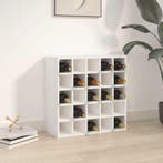 vidaXL Wijnkast Wit 56x25x56 cm Massief grenenhout, Verzenden
