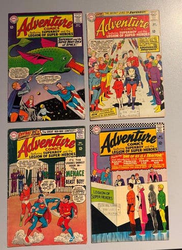 Adventure Comics #332, 337, 339, 346 - 4 Comic - 1965/1966, Livres, BD | Comics