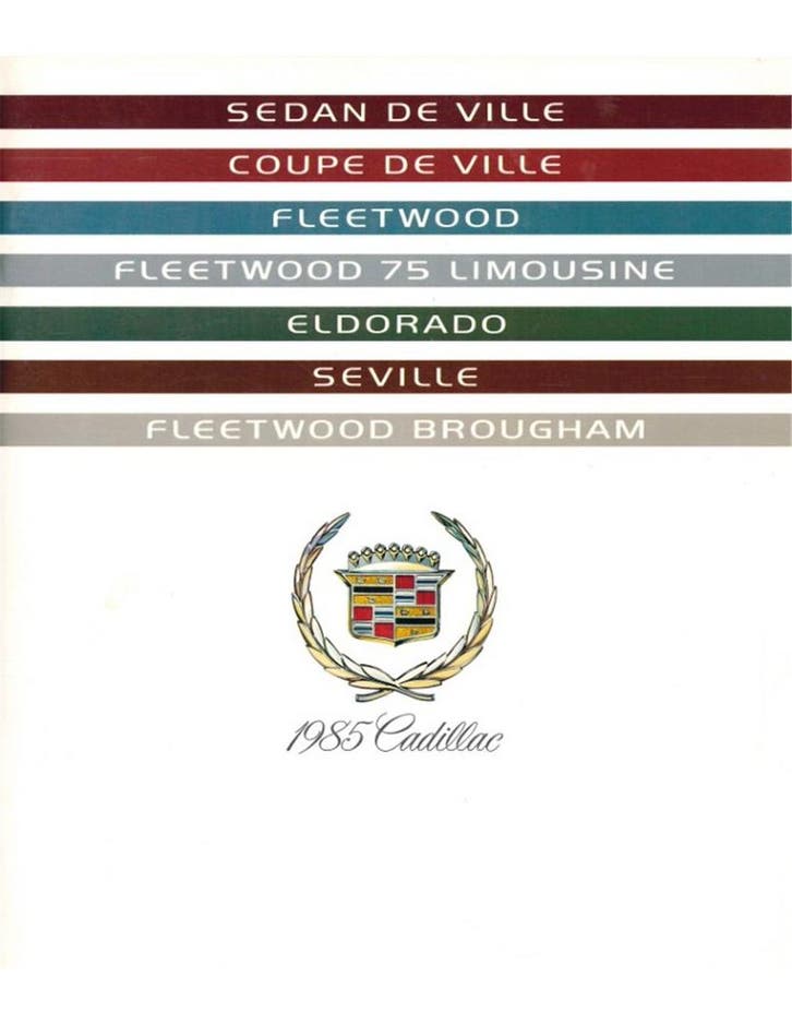 1985 CADILLAC PROGRAMMA BROCHURE ENGELS (USA), Livres, Autos | Brochures & Magazines