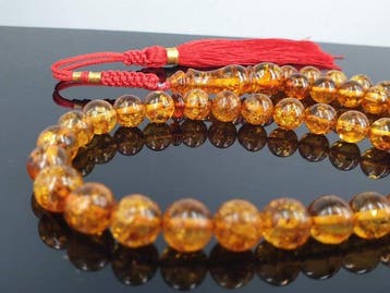 Natuurlijke Baltische amber tasbih gebedssnoer - Ketting