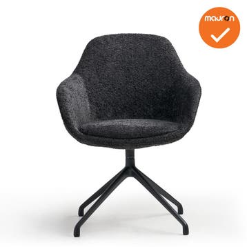 Luxe designstoel - Zwart, Vergader- of Presentatieruimte, Ophalen of Verzenden, Gebruikt, Stoel