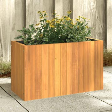 vidaXL Plantenbak 59x27,5x35 cm massief acaciahout, Tuin en Terras, Verzenden, Nieuw